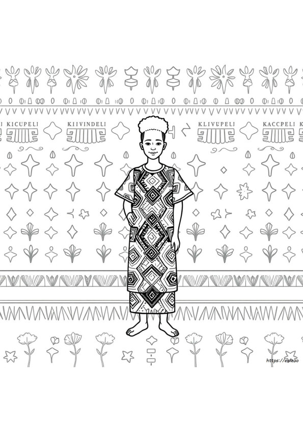 Kente Cloth Coloring Page
