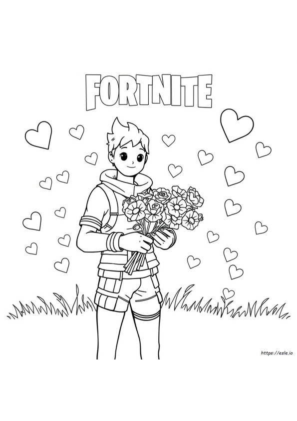 Fortnite Valentine Mewarnai Gambar