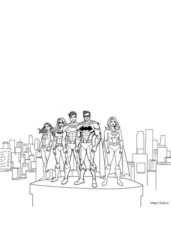 Páginas Para Colorear De Superhéroes De Dc