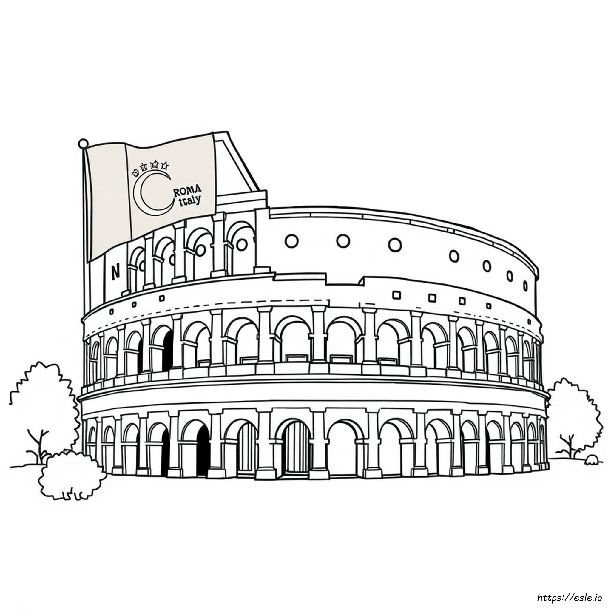 Simbolo Di Roma Italia Disegno Da Colorare