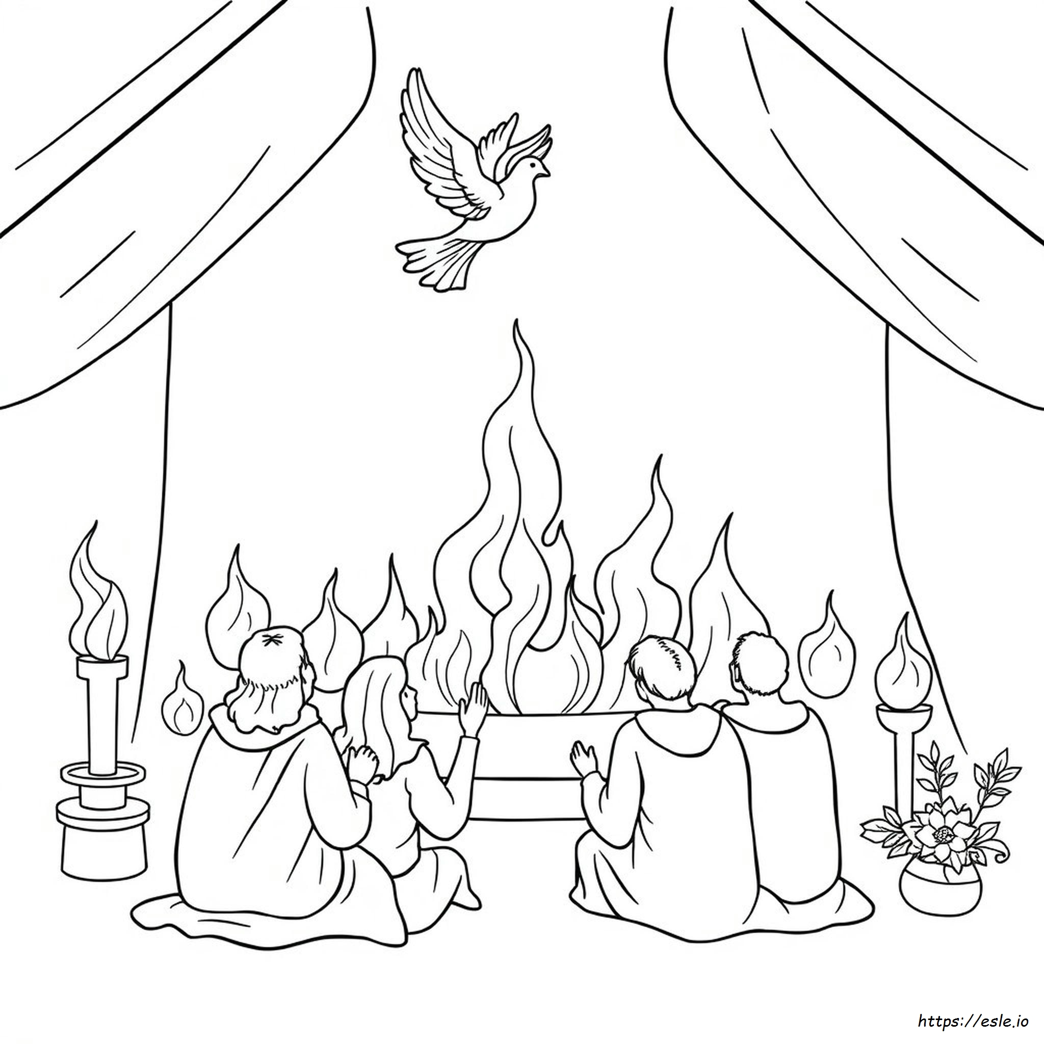 Printable Pentecost Coloring Page