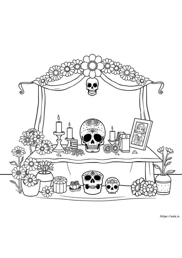 Day Of The Dead Coloring Pages