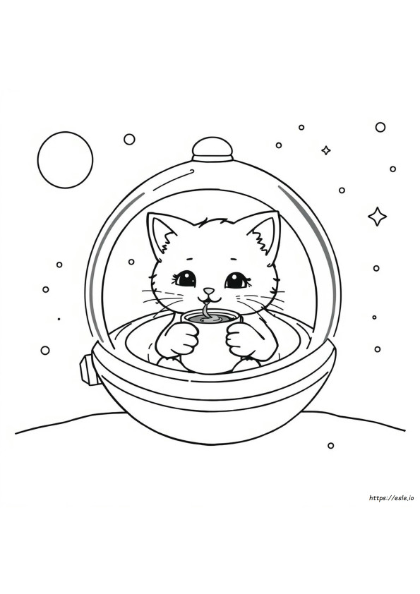 Kitty Boba Gambar Mewarnai