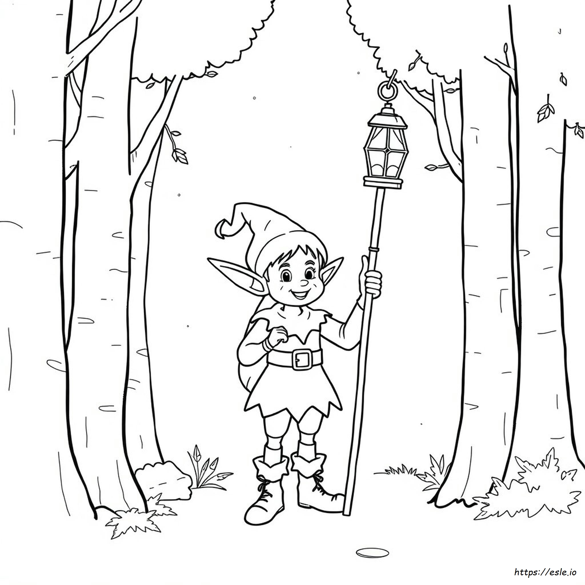 Pagina Da Colorare Di Un Elfo