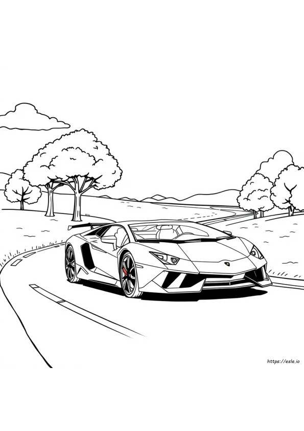 Gambar Mewarnai Lamborghini