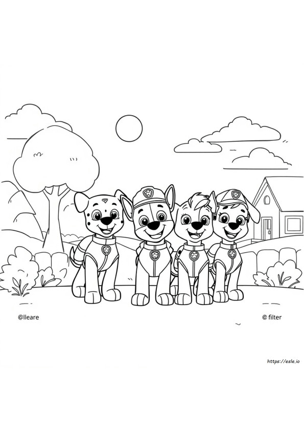 Lembar Mewarnai Paw Patrol