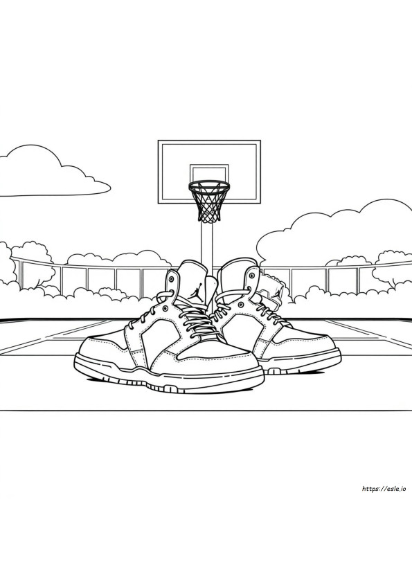Gambar Mewarnai Jordan Retro