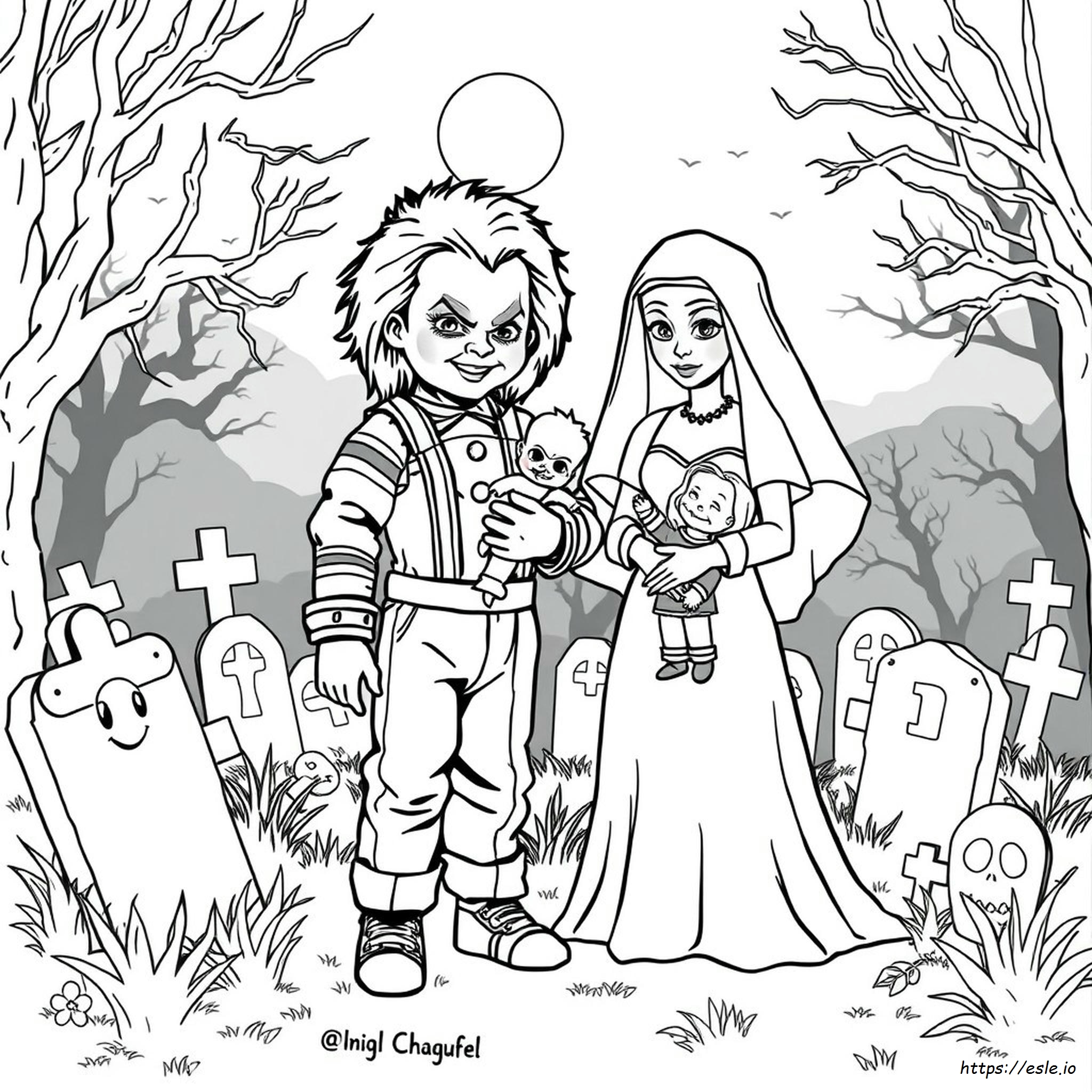 Chucky Bride Coloring Pages