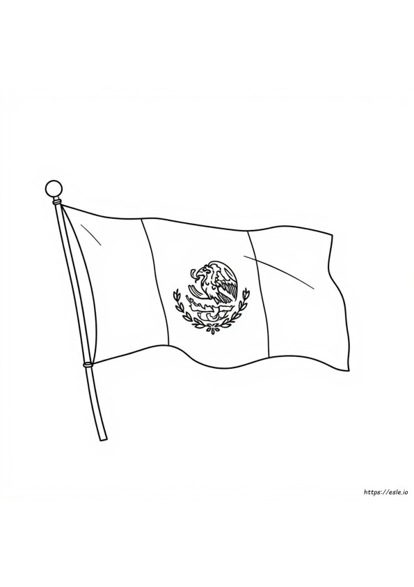 Coloring Mexican Flag