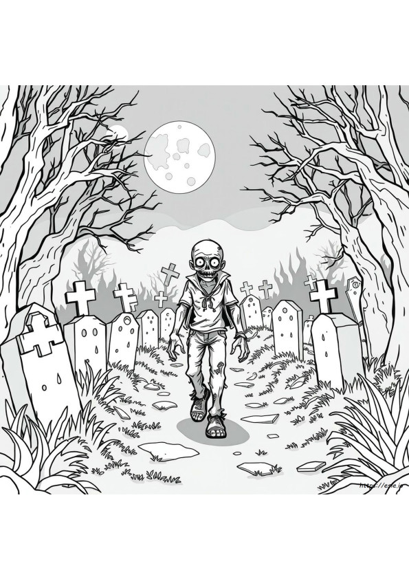 Zombies 3 Halaman Mewarnai