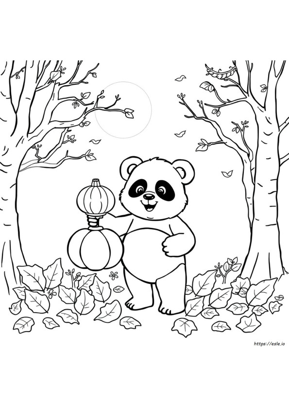 Halloween Panda Coloring Pages
