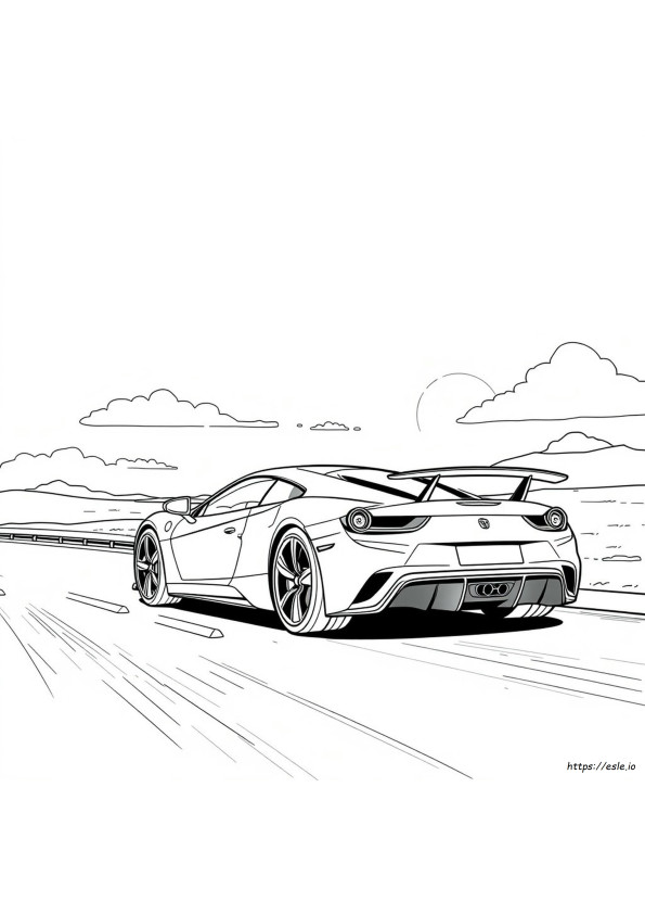 Supersportwagen Ausmalbilder