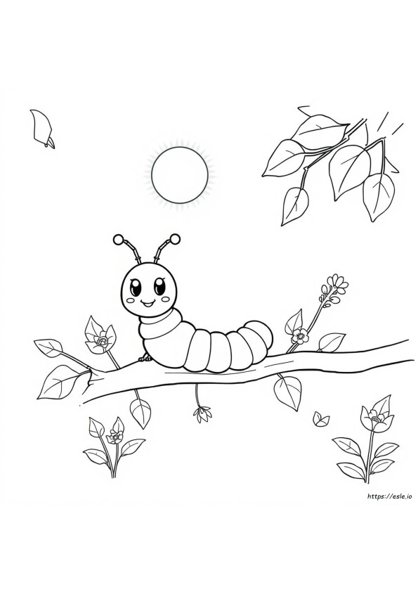 Larva Kartun Gambar Mewarnai