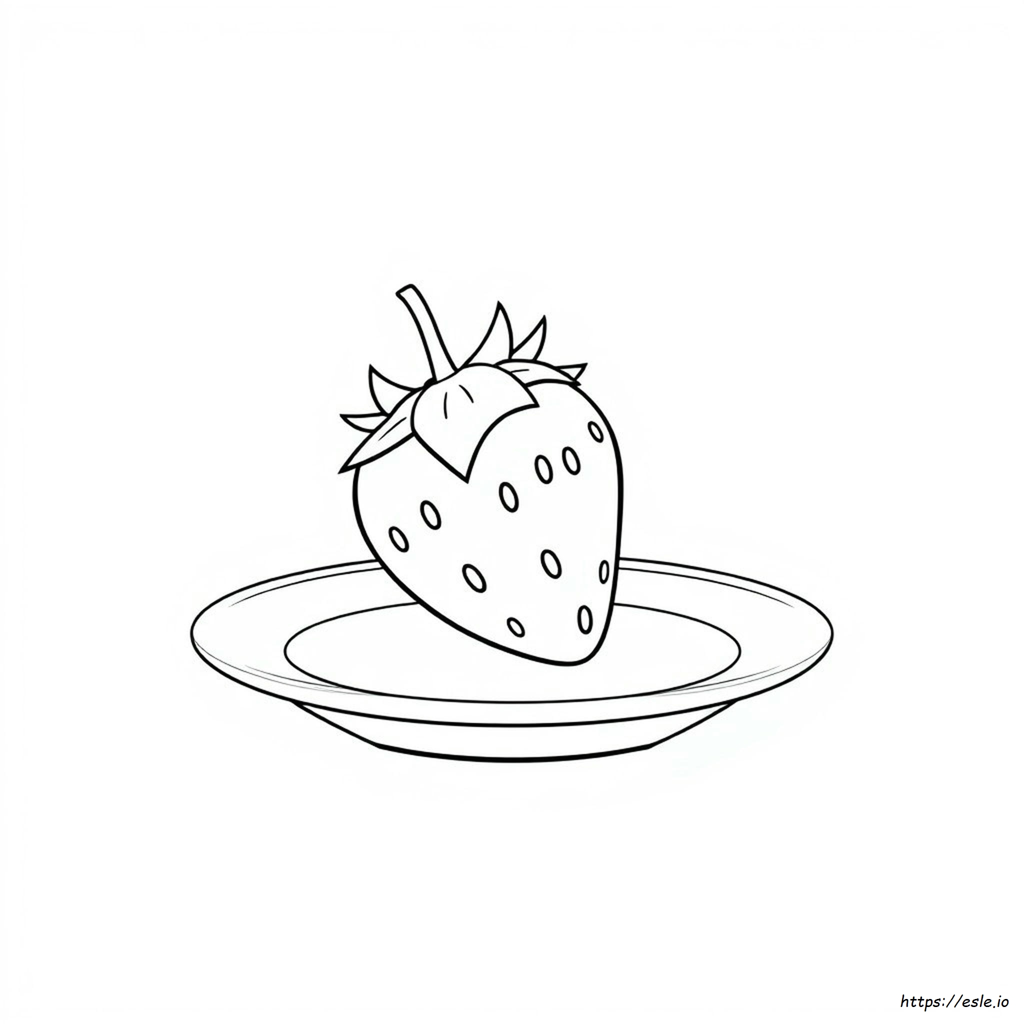 Strawberry Colouring Picture
