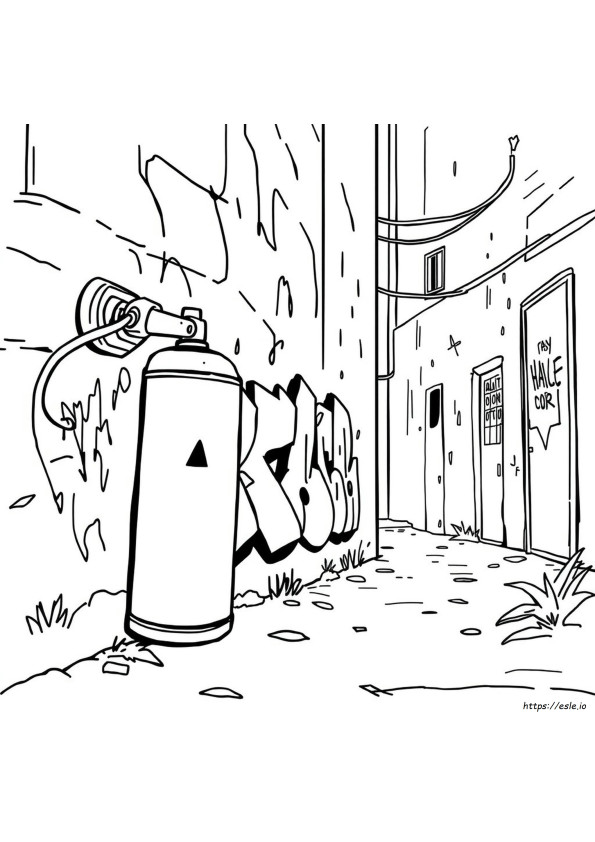 Graffiti Spray Can Coloring Pages