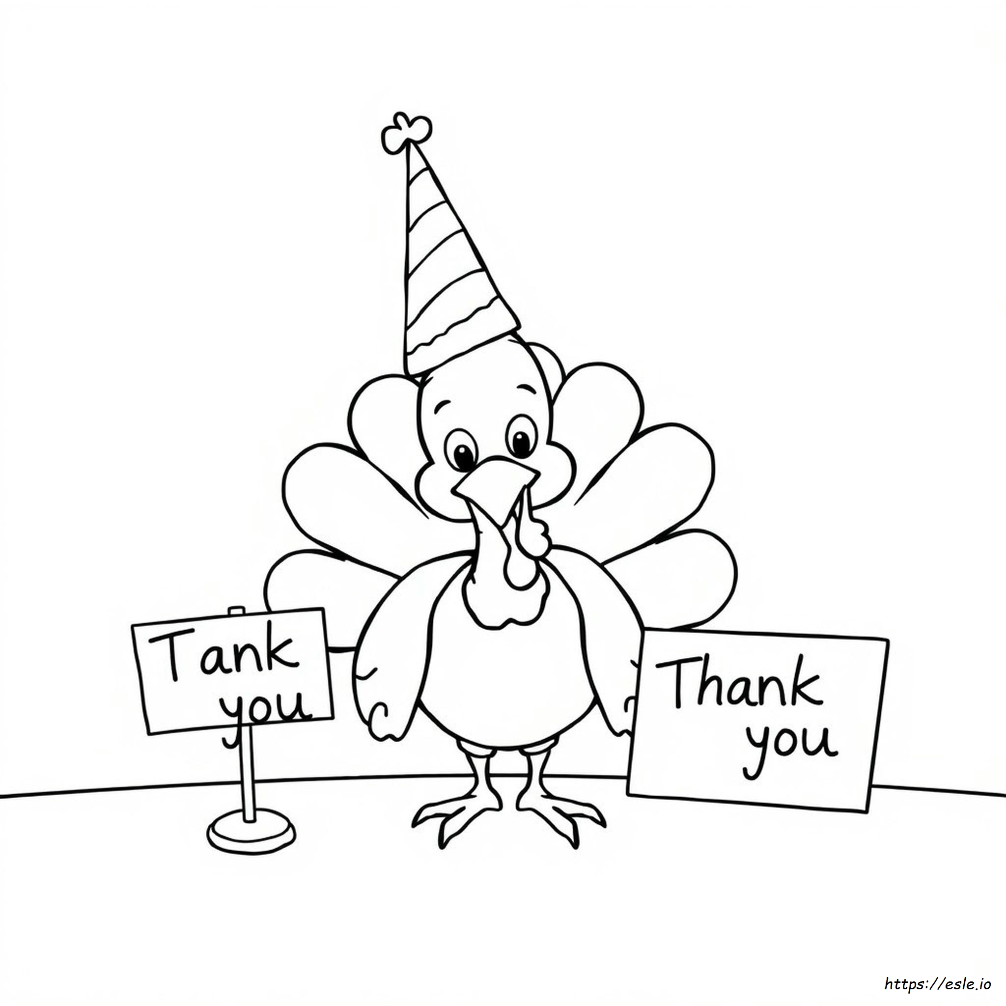 Turkey Face Coloring Page