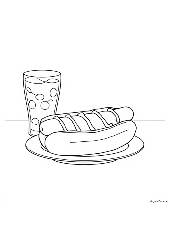 Gambar-Gambar Mewarnai Hot Dog