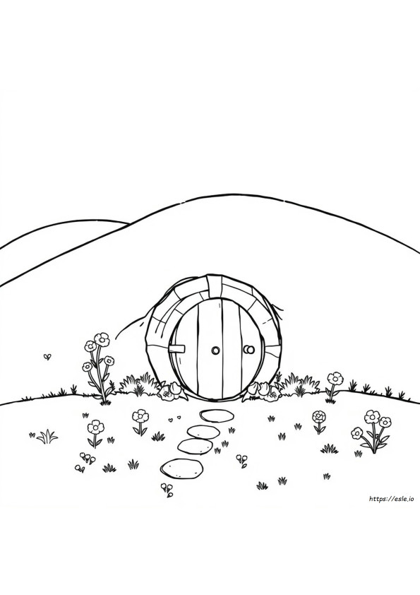 Gambar Mewarnai Lubang Hobbit