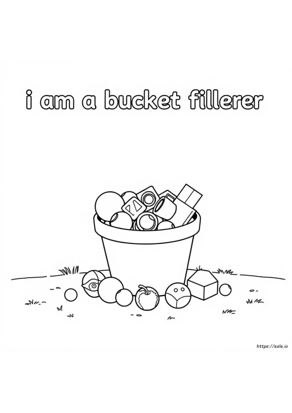 I Am A Bucket Filler Coloring Page