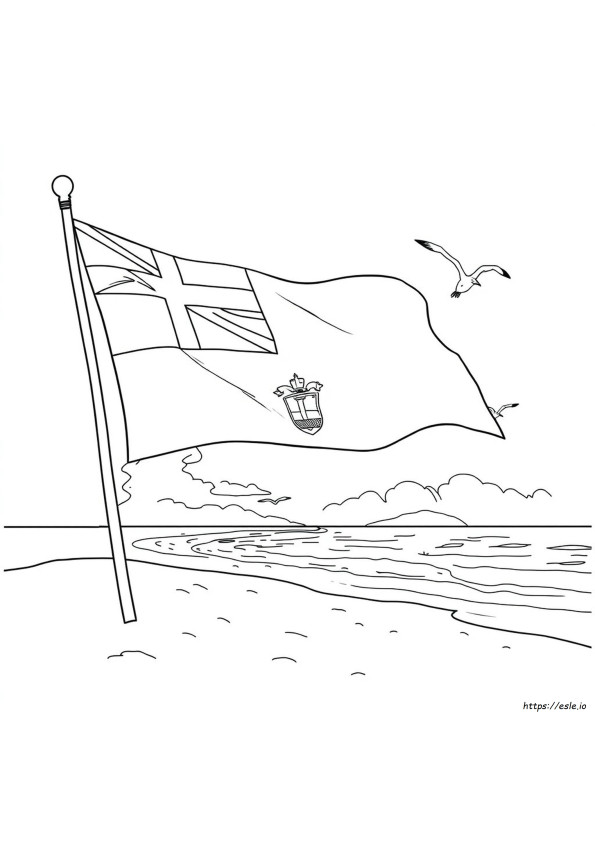 Bermuda Flag Coloring Page