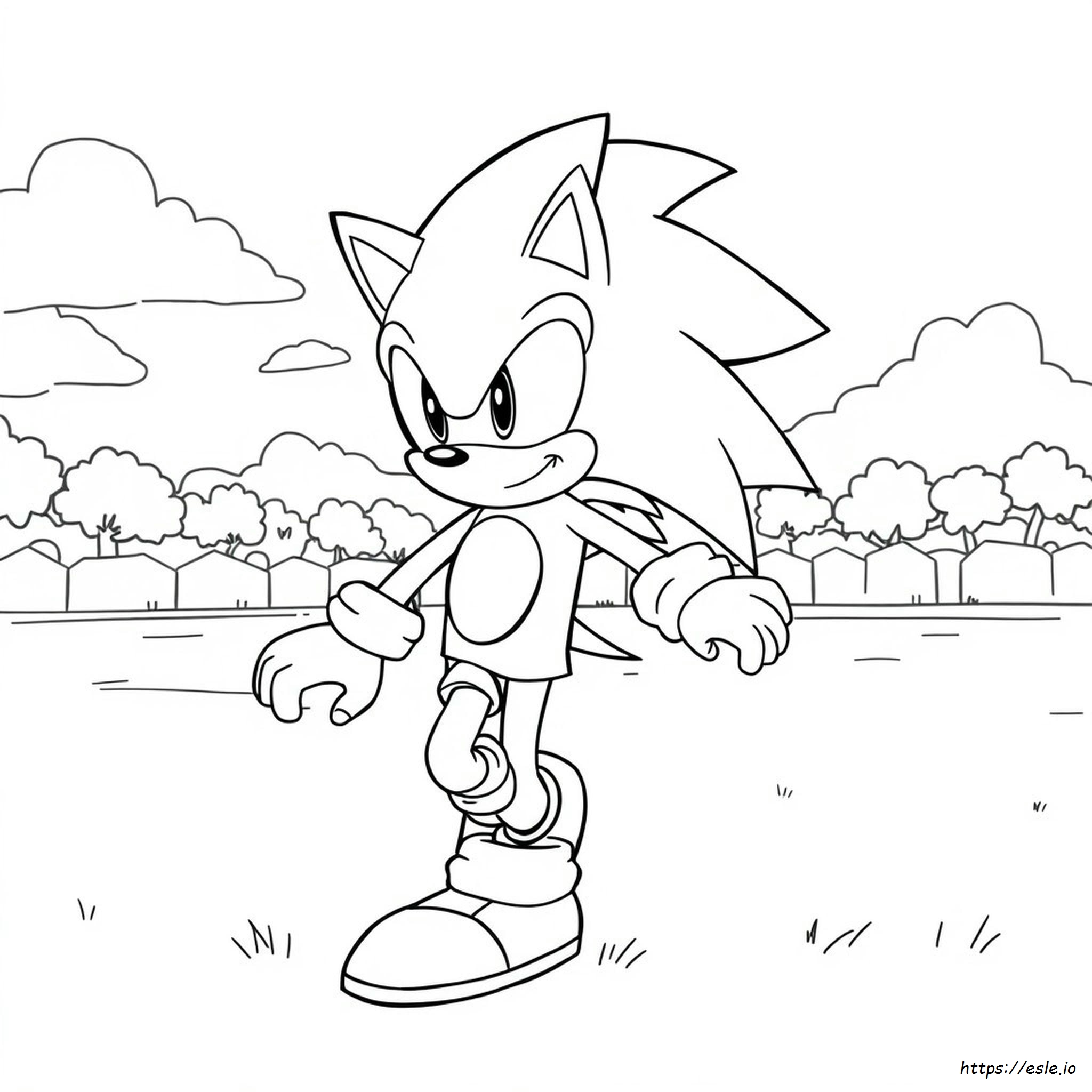 Maschera Di Sonic Da Colorare