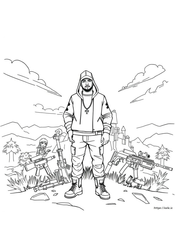 Fortnite Gambar Mewarnai Eminem