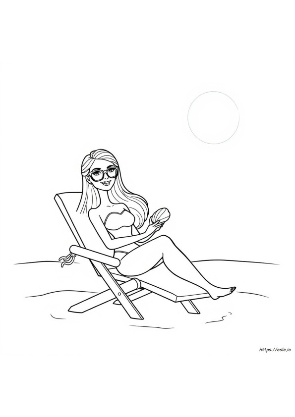 Gambar Barbie Untuk Diwarnai
