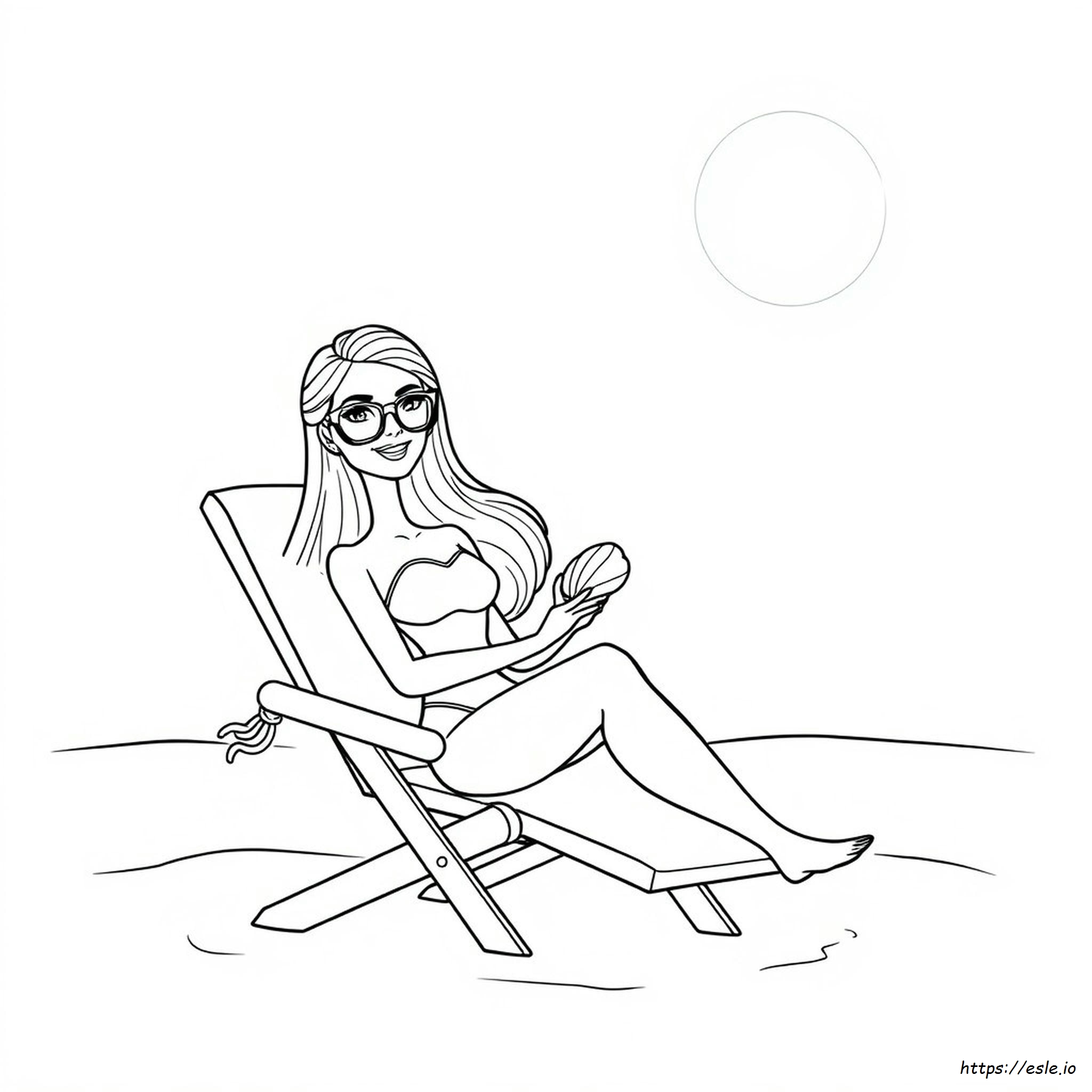 Gambar Barbie Untuk Diwarnai
