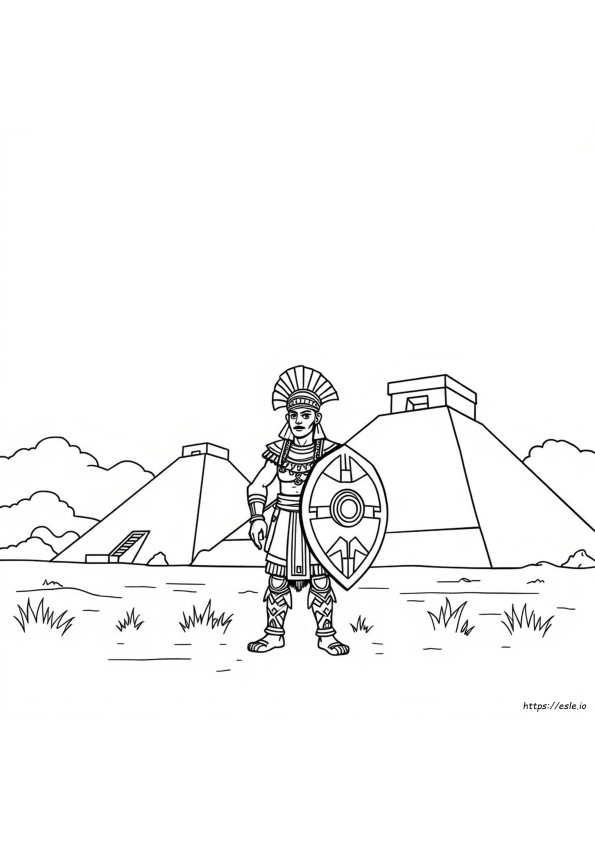 Gambar Mewarnai Aztec Dapat Dicetak Gratis