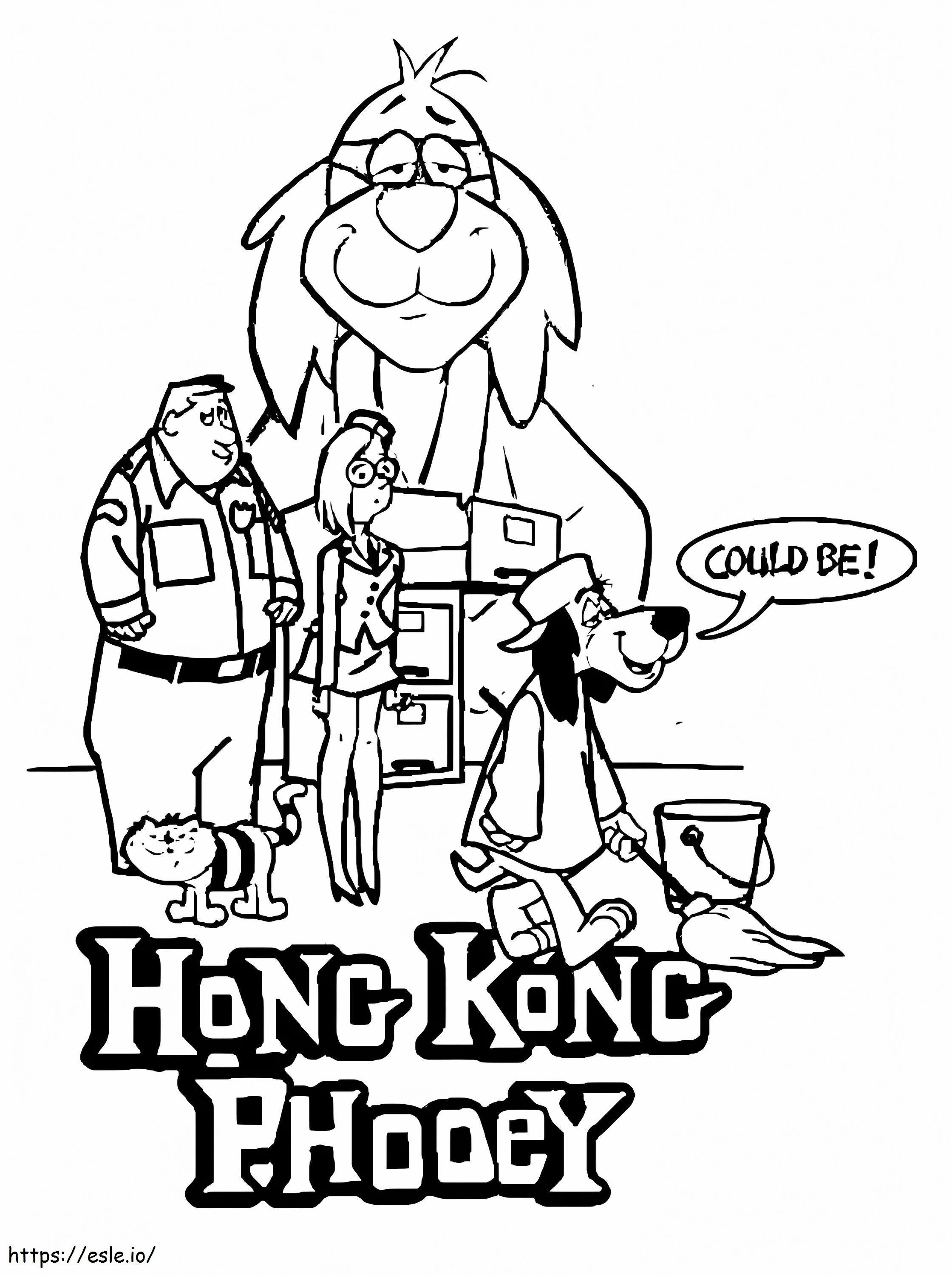 Postacie Phooey z Hongkongu kolorowanka