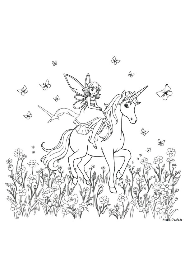 Feen Und Einhorn Ausmalbilder