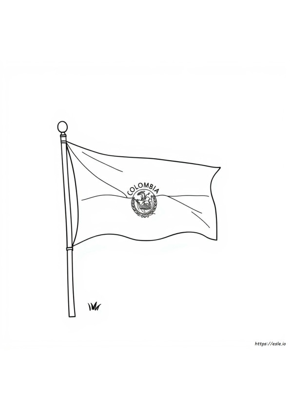 Flag Of Colombia Coloring Page