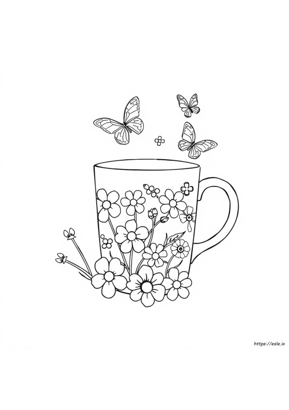 Gambar Mewarnai Mug Yang Dapat Dicetak