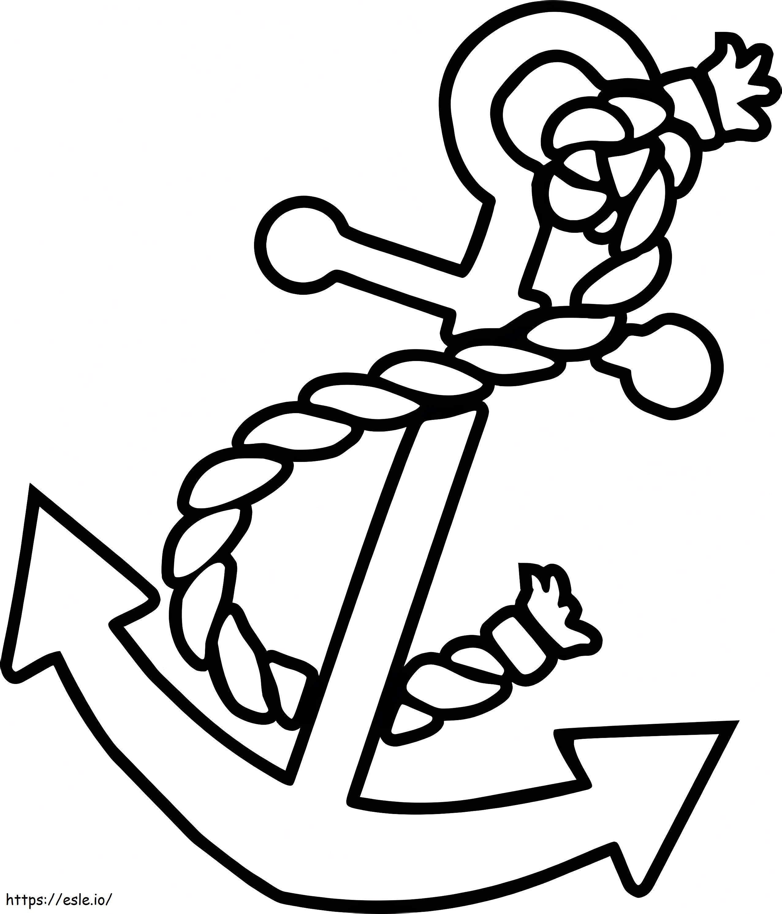 Basic Anchor coloring page