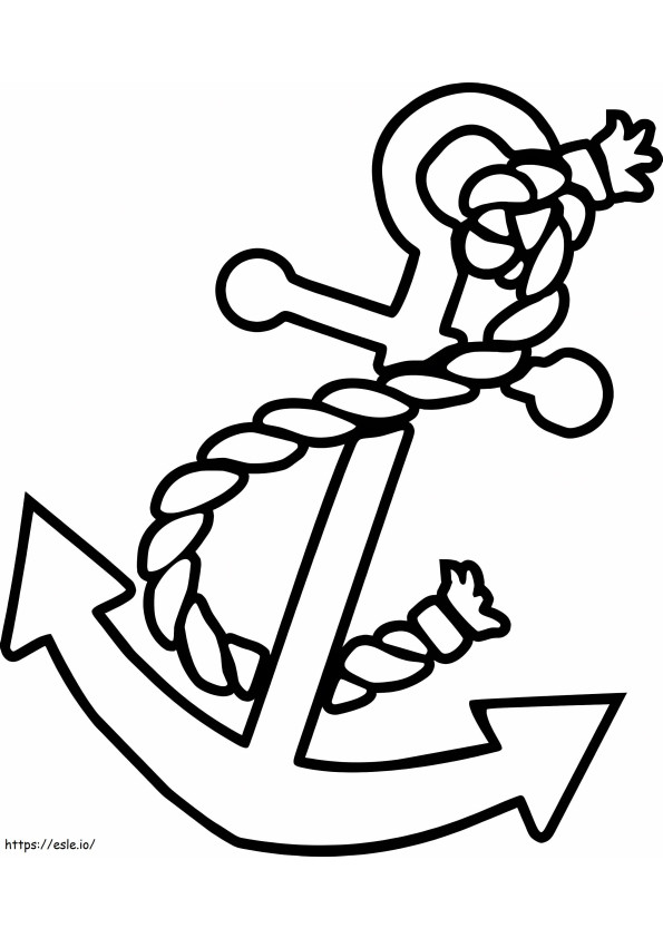Basic Anchor coloring page