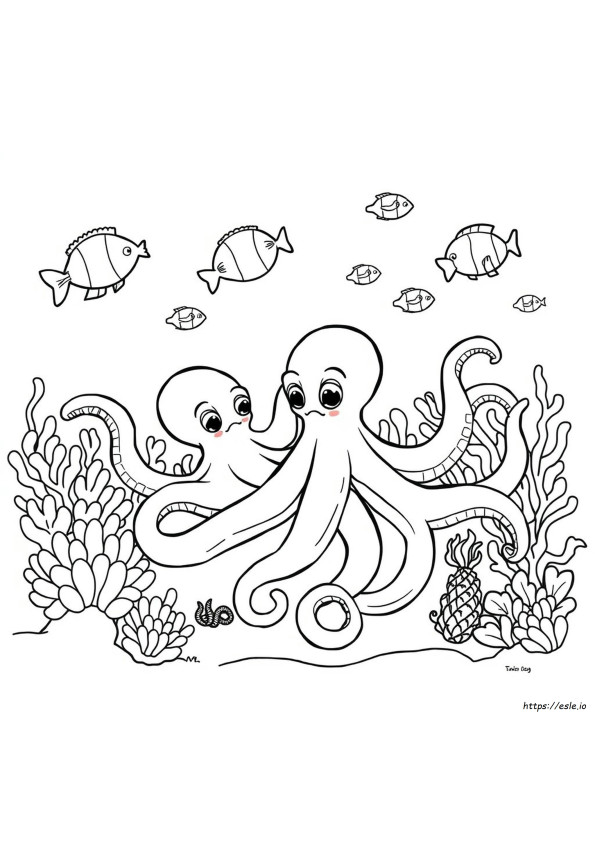 Free Octopus Coloring Page