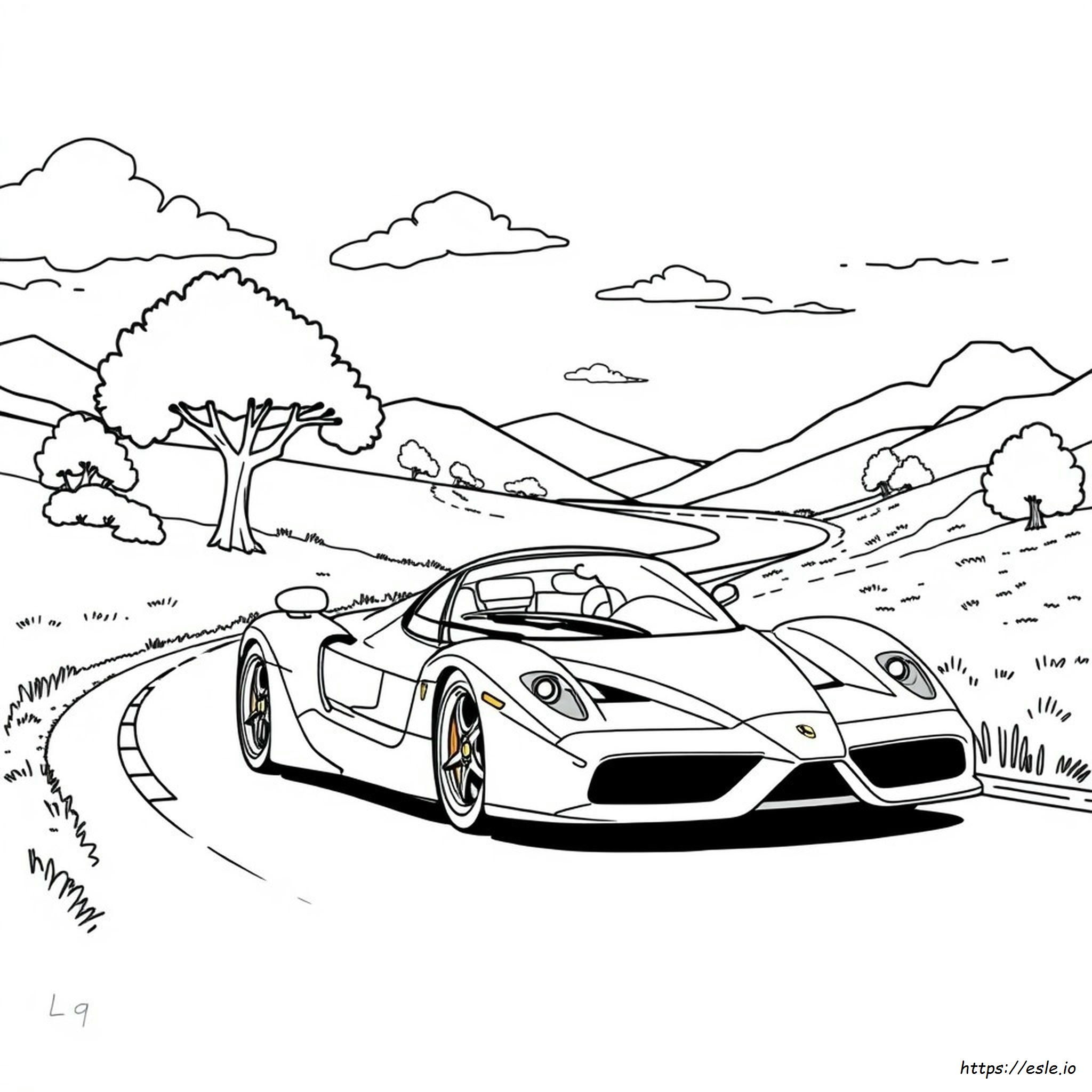 Ferrari Enzo Coloring Page