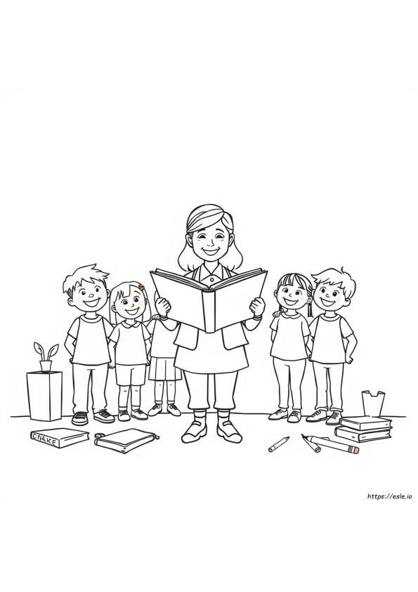 Disegni Da Colorare Per Ringraziare Gli Insegnanti Per Bambini