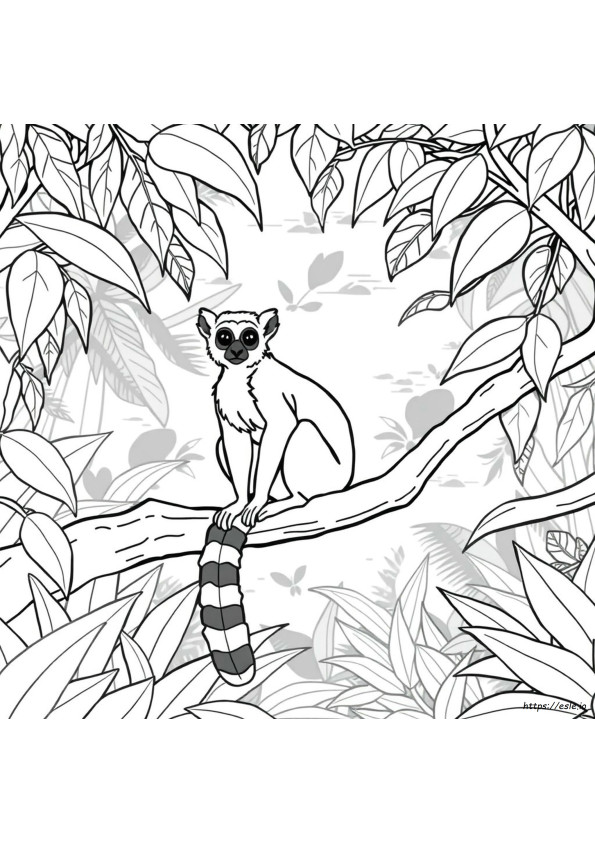 Lemur Mewarnai