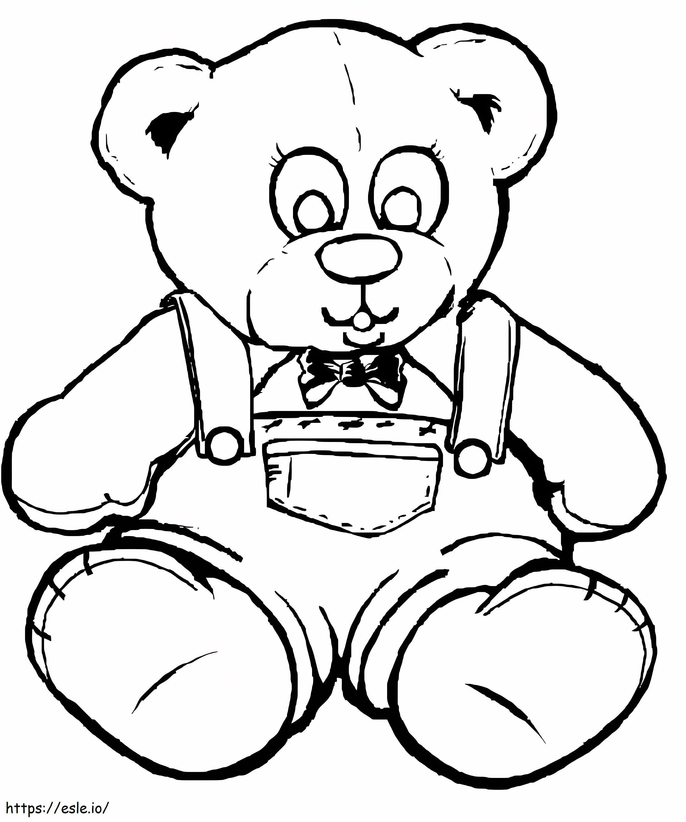 Teddybeer afdrukbare kleurplaat kleurplaat