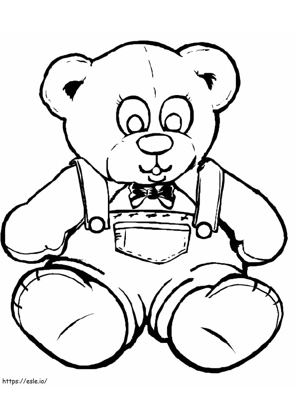 Teddy Bear nyomtatható kifestő