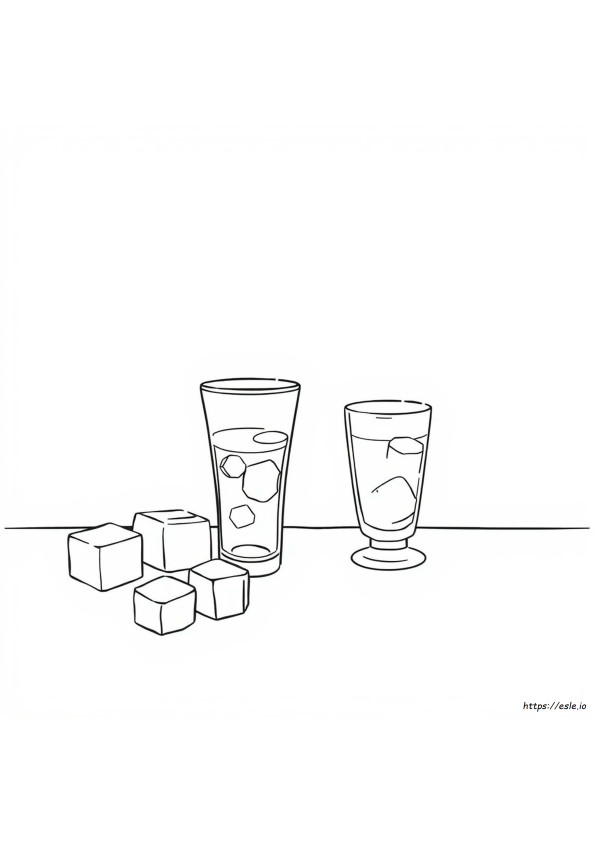 Gelas Air Gambar Mewarnai