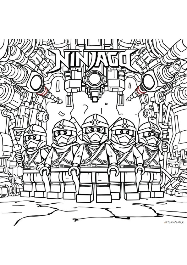 Ninjago Musuh-Musuh Jahat Gambar Mewarnai