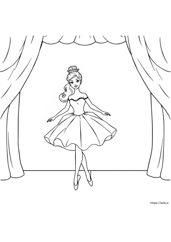 Barbie Balerina Gambar Mewarnai Untuk Dicetak
