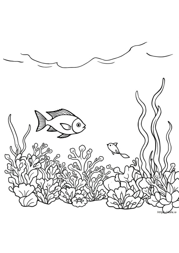 Mudah Di Bawah Laut Gambar Mewarnai