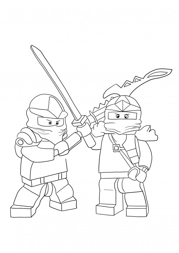 Easy coloring of Lego Ninjago ZX Series to download or print-free