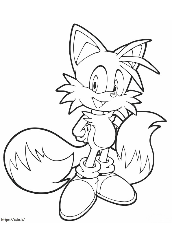 Sonic Tails coloring page