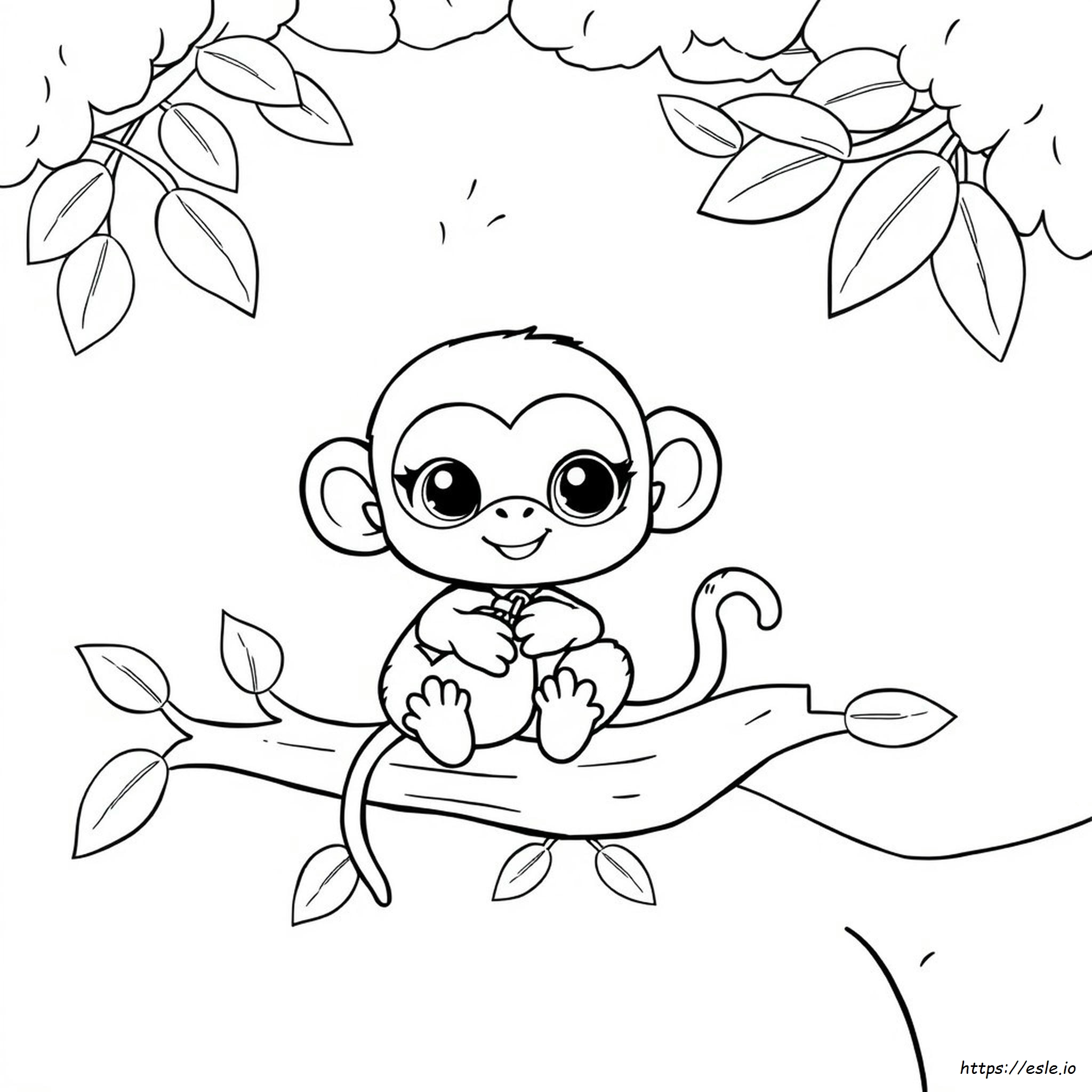 Pagina Da Colorare Della Scimmietta Di Littlest Pet Shop