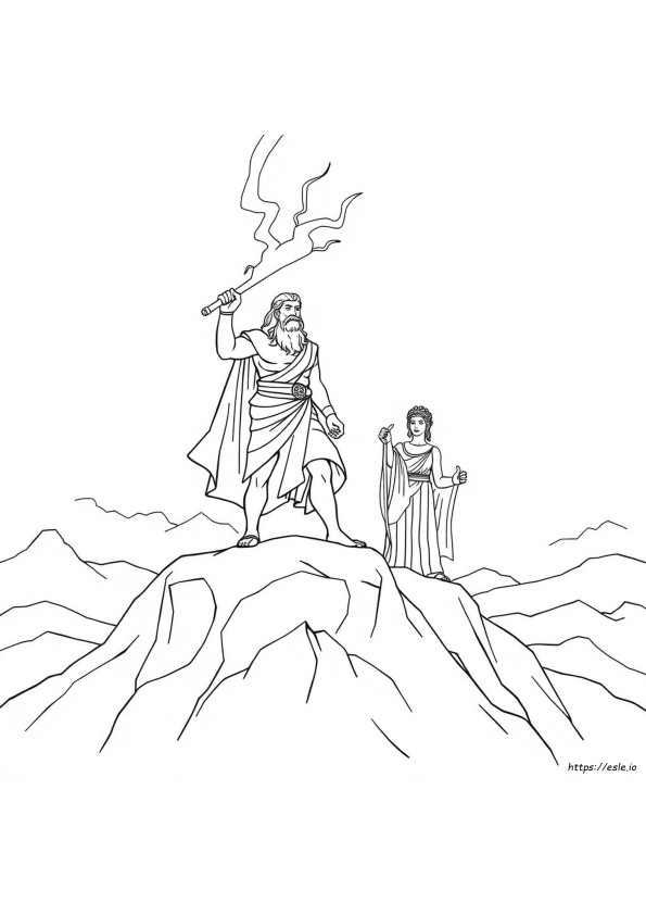 Gambar Mewarnai Dewa Yunani
