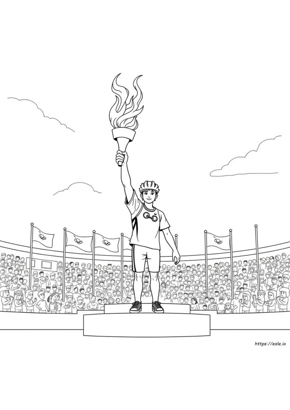 Obor Olimpiade Lembar Mewarnai